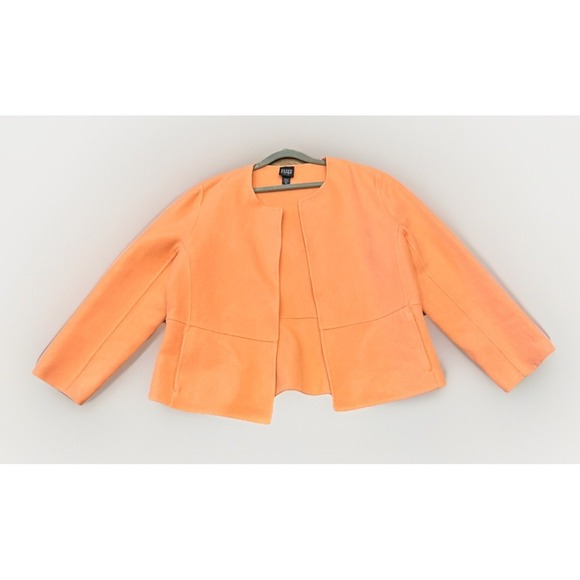 Eileen Fisher Jackets & Blazers - Eileen Fisher Jacket Womens PM Peach Open Front Blazer Wool Cashmere Blend EUC